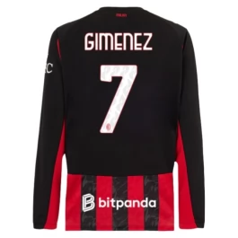 AC Mailand Gimenez 7 Heimtrikot 2025-2026 L/S Günstige Fußballtrikots