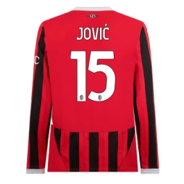 AC Mailand Jović 15 Heimtrikot 2024-2025 L/S Günstige Fußballtrikots