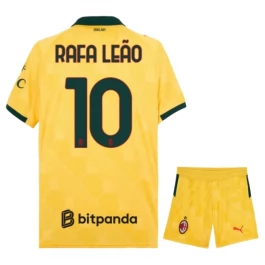 AC Mailand Rafa Leão 10 Ausweichtrikot Kinder 2025-2026 Günstige Fußballtrikots