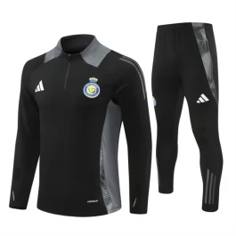 Al Nassr FC Trainingsanzüge Kinder 2024-25 - 1-4 Zip Schwarz