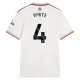 Arsenal White 4 Ausweichtrikot 2025-2026 Günstige Fußballtrikots
