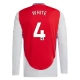 Arsenal White 4 Heimtrikot 2024-2025 L/S Günstige Fußballtrikots