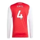 Arsenal White 4 Heimtrikot 2025-2026 L/S Günstige Fußballtrikots