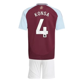 Aston Villa Konsa 4 Heimtrikot Kinder 2024-2025 Günstige Fußballtrikots