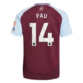 Aston Villa Pau 14 Heimtrikot 2024-2025 Günstige Fußballtrikots