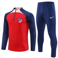 Atlético Madrid Trainingsanzüge 2023-24 - 1-4 Zip Blau Rot