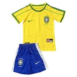 Brasilien Heimtrikot Kinder Retro 1998 Günstige Fußballtrikots