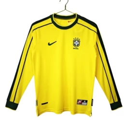 Brasilien Heimtrikot Retro 1998 L/S Günstige Fußballtrikots