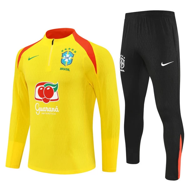 Brasilien Trainingsanzug 2025-26 - 1-4 Zip Gelb Brasilien Trainingsanzug 2025-26 - 1-4 Zip Gelb