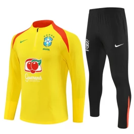 Brasilien Trainingsanzug Kinder 2025-26 - 1-4 Zip Gelb