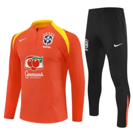 Brasilien Trainingsanzug Kinder 2025-26 - 1-4 Zip Orange