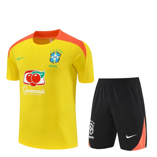 Brasilien Trainingsshirtanzug 2025-26 - Shorts Gelb Brasilien Trainingsshirtanzug 2025-26 - Shorts Gelb