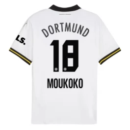 BVB Borussia Dortmund Moukoko 18 Ausweichtrikot 2024-2025 Günstige Fußballtrikots