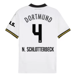 BVB Borussia Dortmund N.Schlotterbeck 4 Ausweichtrikot 2024-2025 Günstige Fußballtrikots