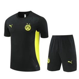 BVB Borussia Dortmund Trainingsshirt Anzüge Kinder 2024-25 - Shorts Schwarz BVB Borussia Dortmund Trainingsshirt Anzüge Kinder 2024-25 - Shorts Schwarz