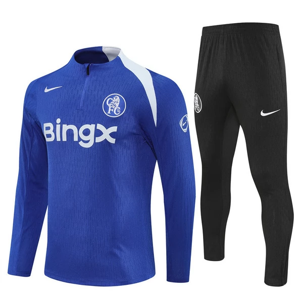 Chelsea Trainingsanzug Kinder 2025-26 - 1-4 Zip Blau Chelsea Trainingsanzug Kinder 2025-26 - 1-4 Zip Blau
