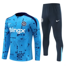 Chelsea Trainingsanzüge Kinder 2024-25 - 1-4 Zip Blau