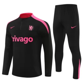 Chelsea Trainingsanzüge Kinder 2024-25 - 1-4 Zip Schwarz Pink
