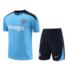 Chelsea Trainingsshirt Anzüge Kinder 2024-25 - Shorts Blau