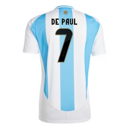 Copa América 2024 Argentinien De Paul 7 Heimtrikot