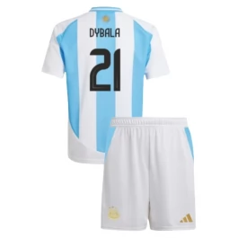 Copa América 2024 Argentinien Dybala 21 Heimtrikot Kinder Günstige Fußballtrikots