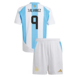 Copa América 2024 Argentinien J.Alvarez 9 Heimtrikot Kinder Günstige Fußballtrikots