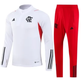 CR Flamengo Trainingsanzüge 2023-24 - 1-4 Zip Weiß