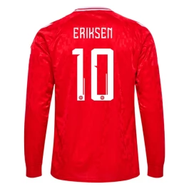 Dänemark Eriksen 10 Heimtrikot 2024 L/S Günstige Fußballtrikots