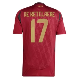 EM 2024 Belgien De Ketelaere 17 Heimtrikot Günstige Fußballtrikots