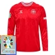 EM 2024 Dänemark Heimtrikot L/S Günstige Fußballtrikots Patch