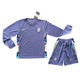 EM 2024 England Auswärtstrikot Kinder L/S Günstige Fußballtrikots