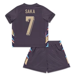 EM 2024 England Saka 7 Auswärtstrikot Kinder Günstige Fußballtrikots