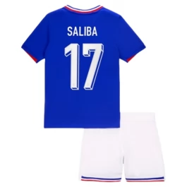 EM 2024 Frankreich Saliba 17 Heimtrikot Kinder Günstige Fußballtrikots
