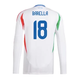 EM 2024 Italien Barella 18 Auswärtstrikot L/S Günstige Fußballtrikots