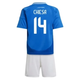EM 2024 Italien Chiesa 14 Heimtrikot Kinder Günstige Fußballtrikots