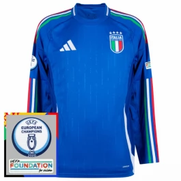 EM 2024 Italien Heimtrikot L/S Günstige Fußballtrikots Patch