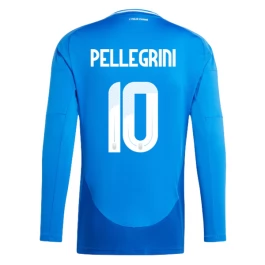 EM 2024 Italien Pellegrini 10 Heimtrikot L/S Günstige Fußballtrikots