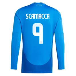 EM 2024 Italien Scamacca 9 Heimtrikot L/S Günstige Fußballtrikots