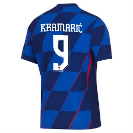 EM 2024 Kroatien Kramarić 9 Auswärtstrikot Günstige Fußballtrikots