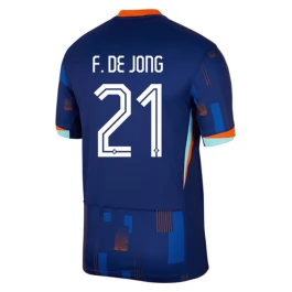 EM 2024 Niederlande F.De Jong 21 Auswärtstrikot Günstige Fußballtrikots