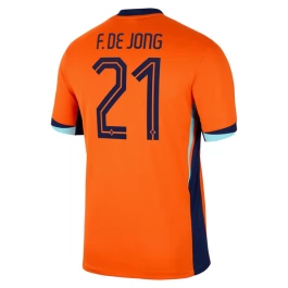 EM 2024 Niederlande F.De Jong 21 Heimtrikot Günstige Fußballtrikots