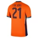 EM 2024 Niederlande F.De Jong 21 Heimtrikot Günstige Fußballtrikots