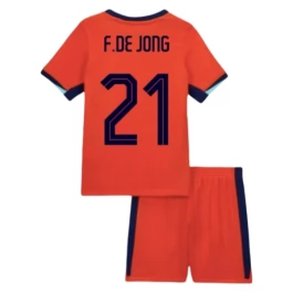 EM 2024 Niederlande F.De Jong 21 Heimtrikot Kinder Günstige Fußballtrikots