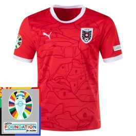 EM 2024 Österreich Heimtrikot Günstige Fußballtrikots Patch