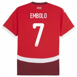 EM 2024 Schweiz Embolo 7 Heimtrikot Günstige Fußballtrikots
