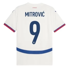 EM 2024 Serbien Mitrović 9 Auswärtstrikot Günstige Fußballtrikots
