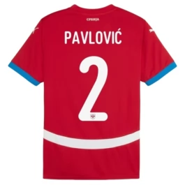 EM 2024 Serbien Pavlović 2 Heimtrikot Günstige Fußballtrikots