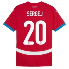 EM 2024 Serbien Sergej 20 Heimtrikot Günstige Fußballtrikots