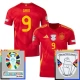 EM 2024 Spanien Gavi 9 Heimtrikot Günstige Fußballtrikots Patch