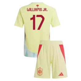 EM 2024 Spanien Williams Jr. 17 Auswärtstrikot Kinder Günstige Fußballtrikots